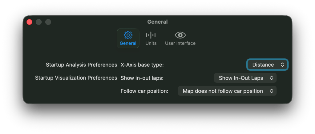 General settings