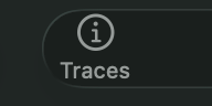 Traces toolbar button